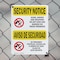 Signmission Knives Weapons Banned Bilingual OSHA Security Notice Sign, Plastic, 7in W x 10in L, 2PK OS-2PACK-SN-P-710-L-11555 - alternate 5